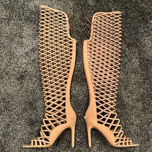 Vince Camuto Oat Soft Leather Upper High Boots